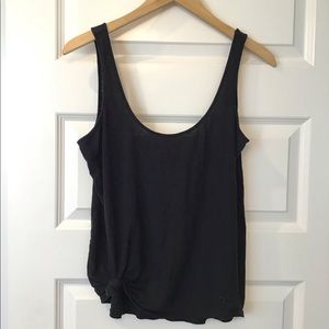 PINK black tie tank top - open back detail